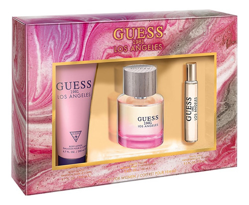 Guess Set De Regalo X 3: Colonia, Spray Para Viaje Y Crema