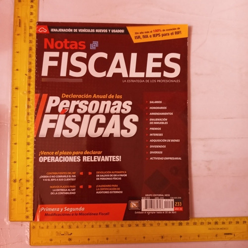 Notas Fiscales Número 233 Abril  2015