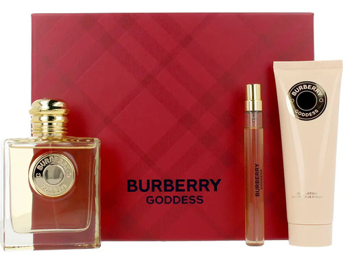Kit Coffret Burberry Goddess 100ml Edp + Body Lotion 75ml + Travel Size 10ml - Feminino