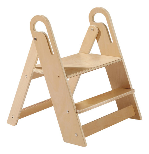 Taburete De Madera Para Inodoro, 2 Escalones Plegable Para N