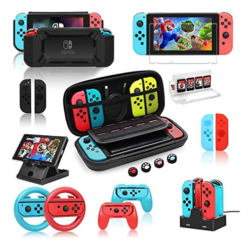 Paquete De Accesorios Switch Para Nintendo Switch, Kit Con E