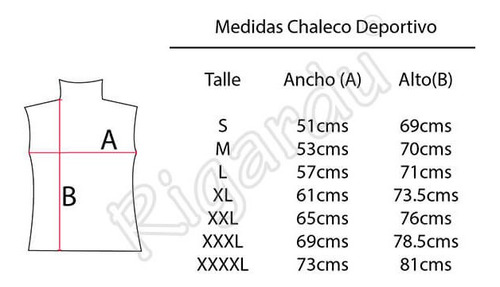 Imagen 2 de 3 de Chaleco Deportivo - Rigardu - Por Mayor Y Menor