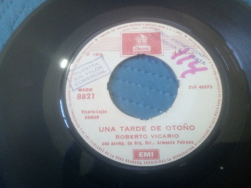 Vinilo Single De Roberto Vicario Una Tarde (k142