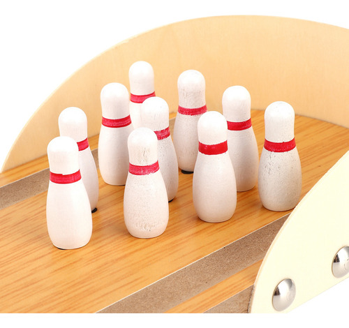 Mini Juguete De Bolos De Madera Para Niños, Escritorio Para
