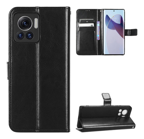 Funda Cuero Para Motorola Edge 30 Fusion Negocio Estilo Flip