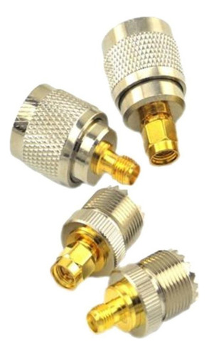 4x Uhf A Sma Pl-259 Conector Rf Coaxial Adaptador Coaxial