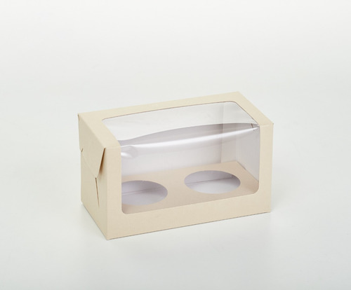 Caja Cupcake X2 Visor Pvc 18x9x10 Cm (x50 U.) - 036 Bauletto