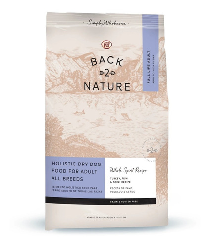 Alimento Holístico Back 2 Nature Vida Plena 4kg Perro 7 Años