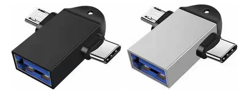 Adaptador Usb Otg 2 En 1 Micro Usb Tipo C
