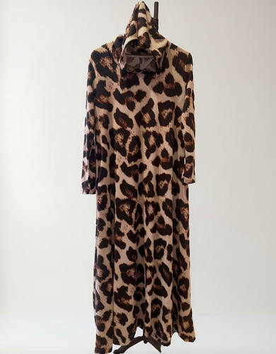 Vestido Animal Print Largo