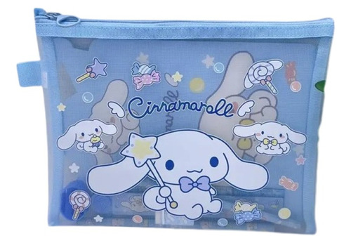 Estuche Transparente Grande Con Útiles Hello Kitty  Amigos