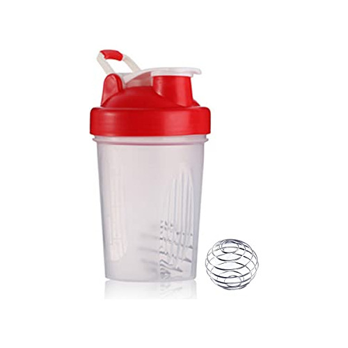 Shaker Bottle Con Tapa De Bucle Clásico Y Bola De Batidor De