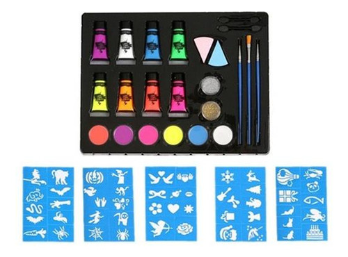 Kit De Maquillaje De Pintura Niños Adultos Festival Vestir