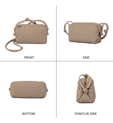 Noblife Bolsos Cruzados Tejidos Para Mujer, Bolso Pequeño Y