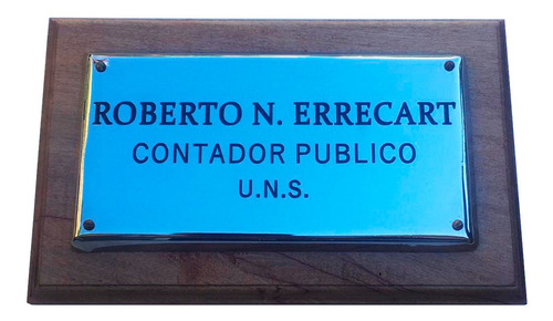 Imagen 4 de 10 de Placa Bronce Estudio Juridico, Contable, Profesionales 20x10