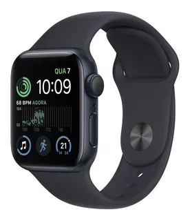 Apple Watch SE GPS - Caja de aluminio color medianoche 40 mm - Correa deportiva medianoche - Patrón - Distribuidor autorizado