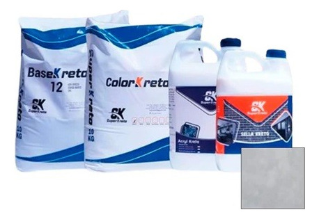 Microcemento Para Pared Gris Ceniza Kit 5 Mt2 Super Kreto