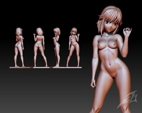 Figura Anime Girl V2 En Nsfw Impreso En 3d 