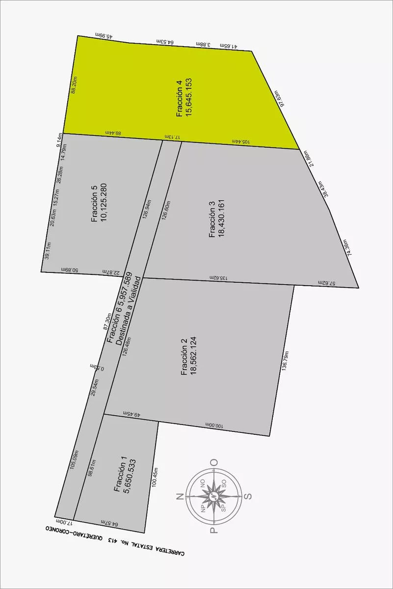 Venta Fracc. 4 De 15,645 M2 | Coroneo, Corregidora, Qro. Apto Industrial, Comercial, Habitacional