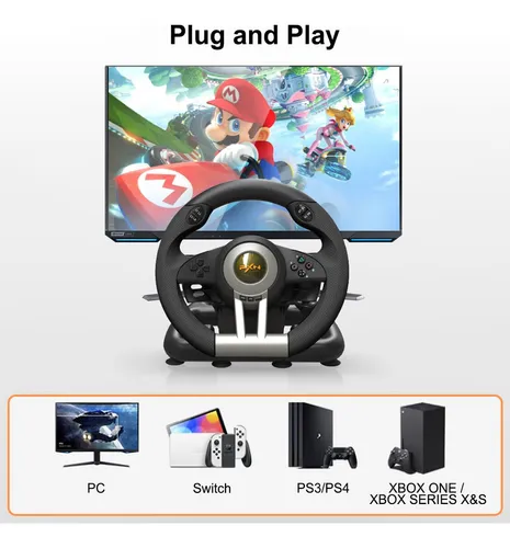Volante Pxn-v3ii 180 Con Pedales Para Ps4 Y Xbox