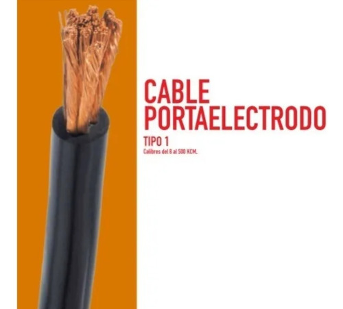 Cable Portaelectrodo Calibre 250 Kcm Rollo De 16 Metros