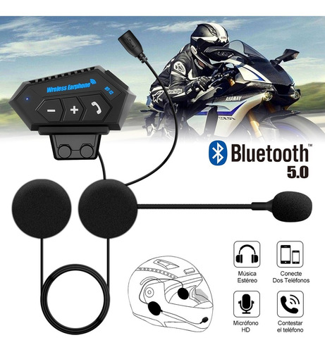 Auriculares Bluetooth 5.0 Edr Para Casco De Motocicleta