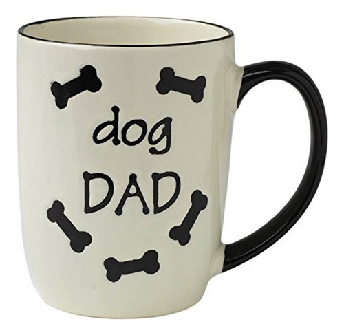 Petrageous 13069 Dog Dad - Taza De Ceramica De 4 Pulgadas De