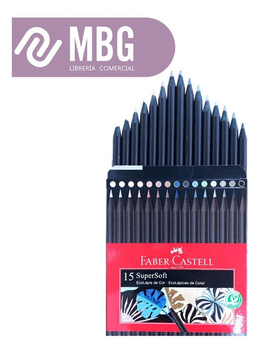 Imagen 3 de 7 de Lapices Colores Faber Castell Super Soft Colores Neutros X15