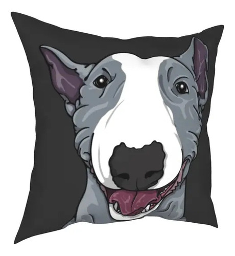 Funda De Almohada De Algodón Estampado Bull Terrier