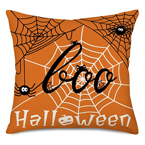 Fundas Decorativas De Halloween Diseño De Telaraña De...