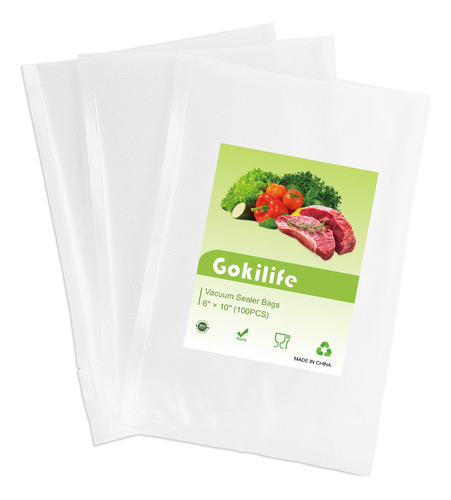 Gokilife Bolsas Selladoras Al Vacio, Tamano De 100 Pintas, 6