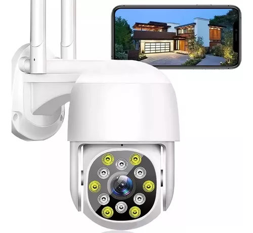 Cámara Vigilancia WiFi Exterior, 360° PTZ Camaras Vigilancia Domicilio,  Visión Nocturna en Color 1080P, Resistente al Agua, Audio Bidireccional,  Detección de Movimiento, Aplicación para PC y Teléfono : :  Electrónica