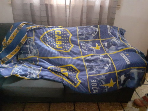 Juego De Sabanas Y Acolchado De Boca 1 Plaza