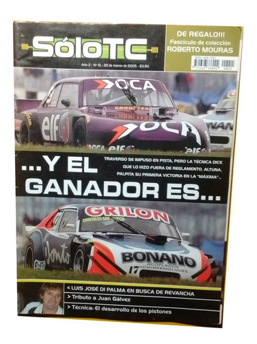 Revista Solotc 15 Lámina Roberto Mouras Chevrolet 7 De Oro