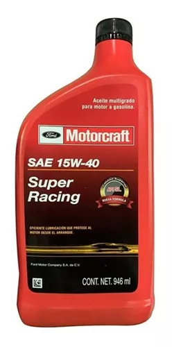 Aceite de Motor Multigrado 15w40 4.73 Litros MOTORCRAFT Super Racing