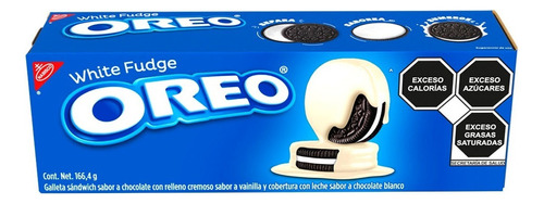 Caja De Galletas Oreo White Fudge Cubiertas Chocolate 166.4g