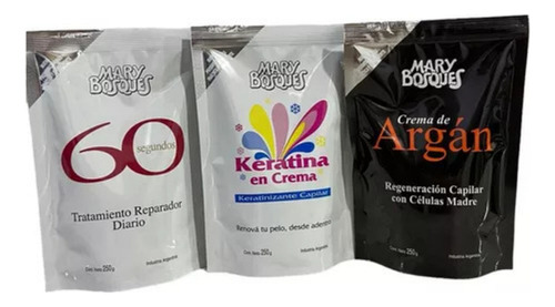 Kit Marybosques Intensivo Doypack 60seg-keratina-argan X250g