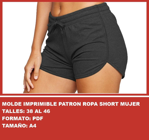 Molde Imprimible Patron Ropa Short Mujer Promo 2x1