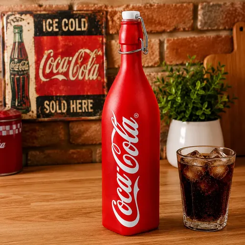 Garrafa Coca-cola 1l Vidro Retro Hermética Branca | MercadoLivre