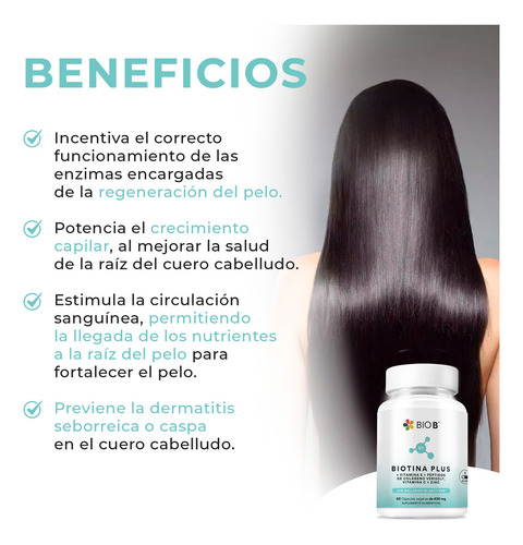 Bio B | Biotina Plus | 60 Cápsulas Veganas