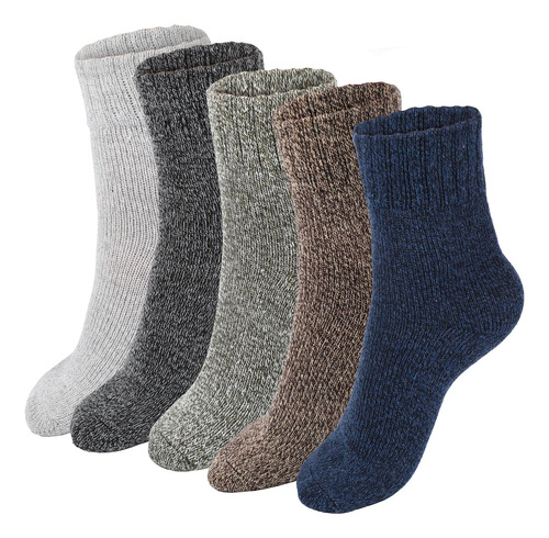 5 Pares De Calcetines De Lana Para Mujer, Calcetines