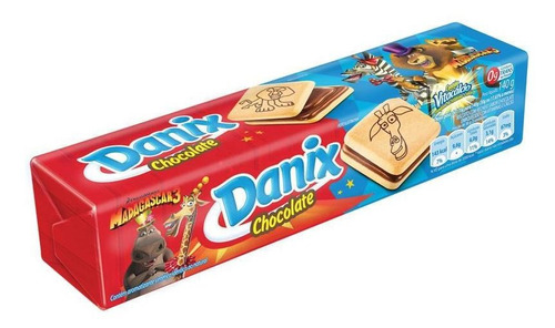 Biscoito Recheado Danix Smurfs Chocolate 130g