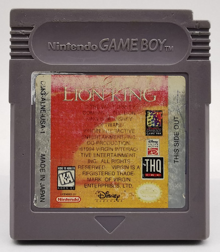 Lion King The Gameboy Nintendo * R G Gallery