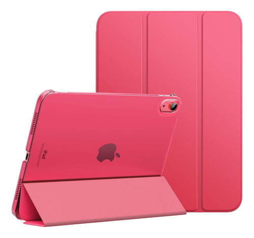 Funda Con Tapa Magnetica Para iPad Generacion 10 Rojo Sandia