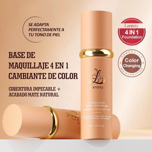Base De Maquillaje 4 En 1 Que Cambia De Color Solar Fps 50
