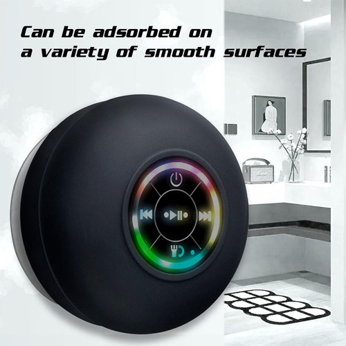 Mini Altavoz De Ducha Con Bluetooth Y Luz Led-varios Colores