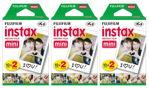Fujifilm Instax Mini Instant Film 3 Paquetes Gemelos, 60 Imá
