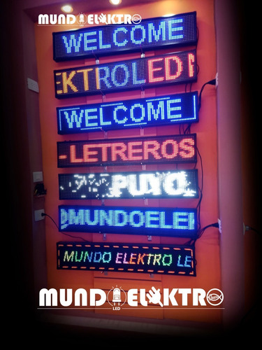 Imagen 4 de 5 de Letrero Luminoso Led Pasamensaje Programable 1mx20cm Obsequi