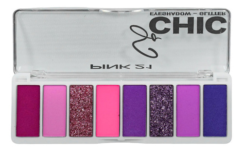 Paleta So Chic Fluor Glitter Sombras Ojos Pink21 Original