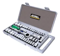 Comprar Juego De Dados 40 Piezas Matraca Autoclé Estuche Adir 1239